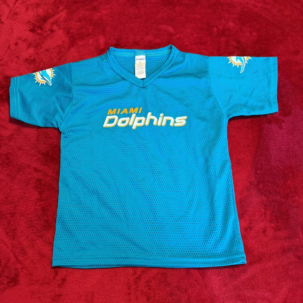 Franklin Miami Dolphins Jersey Kids SM Aqua Teal Mesh NFL Football Youth Shirt